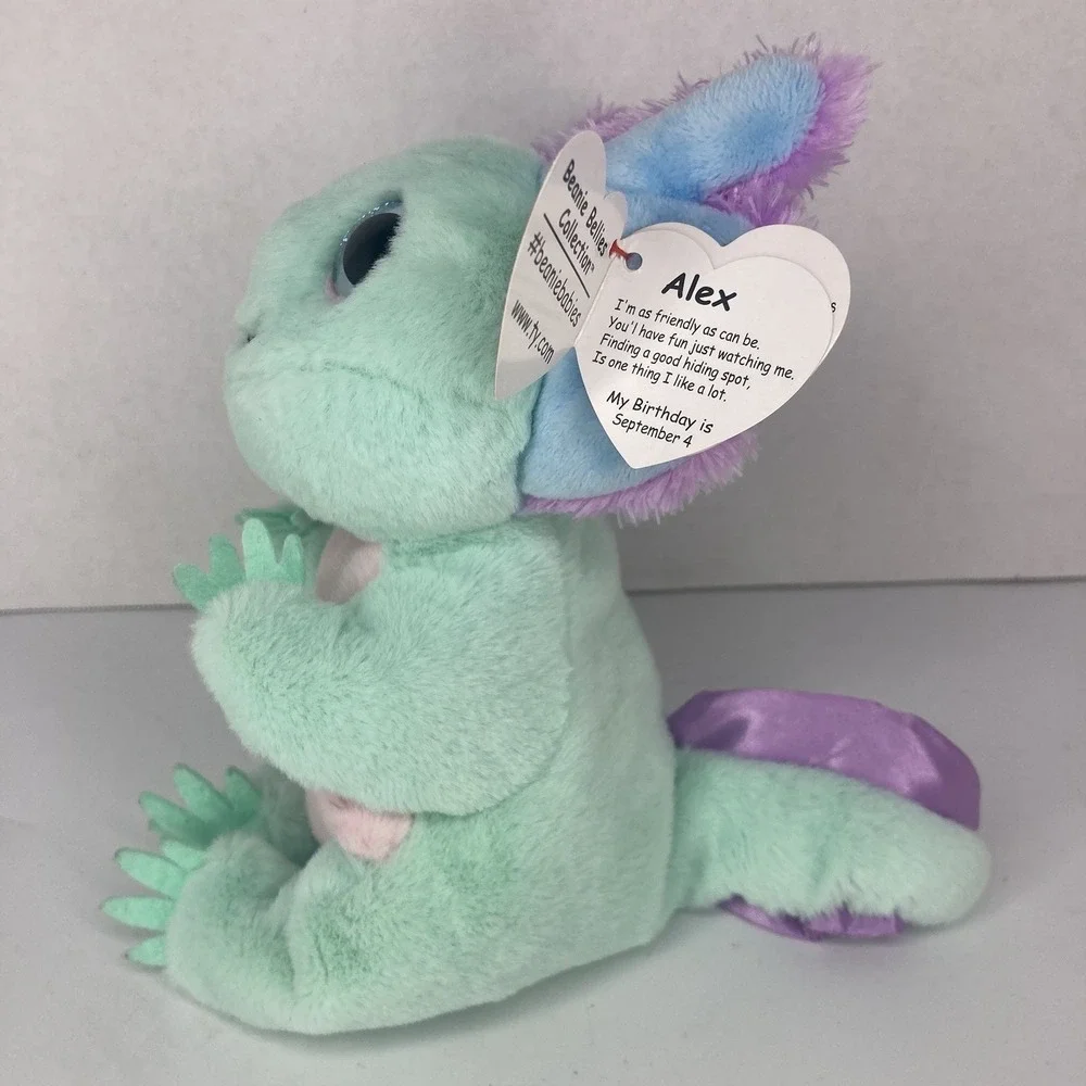 Ty Beanie Baby Bellies - ALEX the Pastel Axolotl (6 inch) Stuffed Plush Toy MWMT